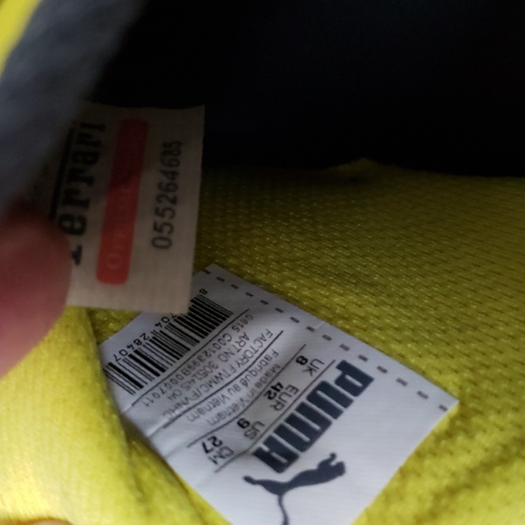 Puma Ferrari driving shoes sz.9 Pre-owned. Gray & black. good condition - Picture 10 of 12